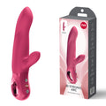 Fun Factory BI STRONIC ARC Raspberry - Raspberry 21.6 cm USB-C Rechargeable Thrusting Vibrator with packaging.