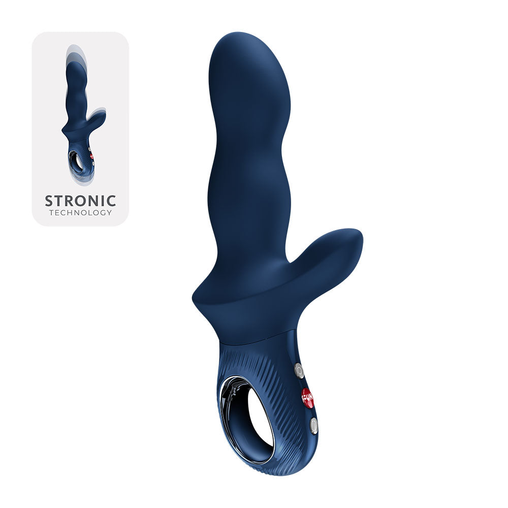 Fun Factory BI STRONIC CRAVE Nightblue - Nightblue USB-C Rechargeable Thrusting Vibrator with ergonomic design and strong vibrations.