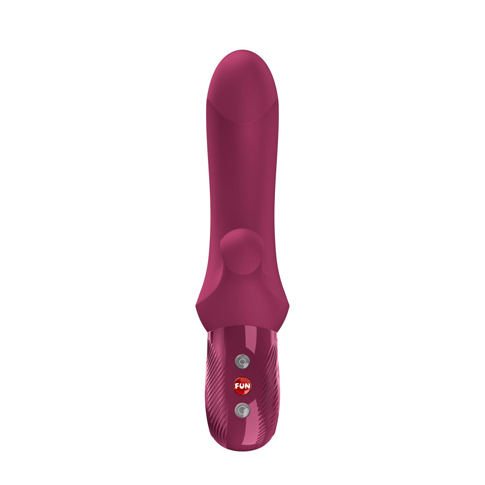 Fun Factory BI STRONIC CURVE Wine - Wine USB-C Rechargeable Thrusting Vibrator, designed for ultimate dual stimulation.