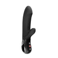 Fun Factory BI STRONIC EMBRACE - USB-C Rechargeable Thrusting Vibrator in black with ergonomic design for dual stimulation.