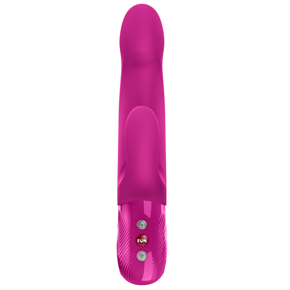 Fun Factory BI STRONIC IMMERSE Magenta - Magenta 22.1 cm USB-C Rechargeable Thrusting Vibrator in vibrant pink.