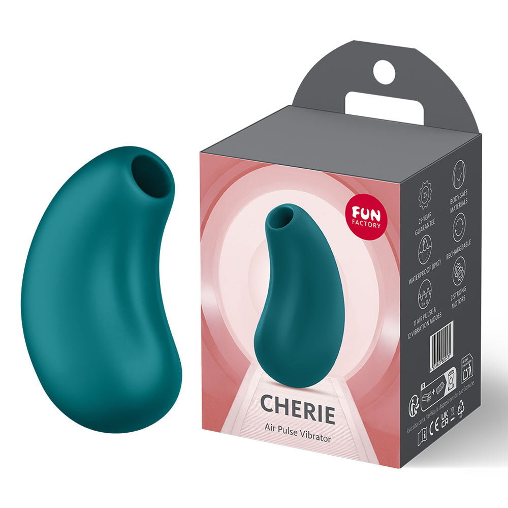 Fun Factory CHERIE Bottle  - Bottle  USB Rechargeable Air Pulse Stimulator with elegant packaging.
