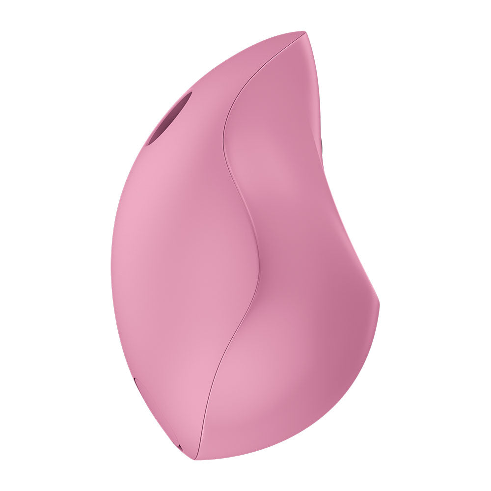 Fun Factory DELICIA Rose - Rose USB Rechargeable Air Pulse Stimulator in pink, designed for touch-free clitoral pleasure.