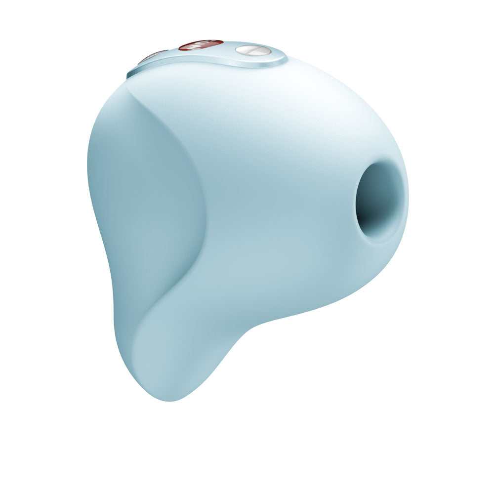 Fun Factory SEDUCTION Ice  - Ice  USB Rechargeable Air Pulse Stimulator in a blue design, ideal for intimate essentials for her.