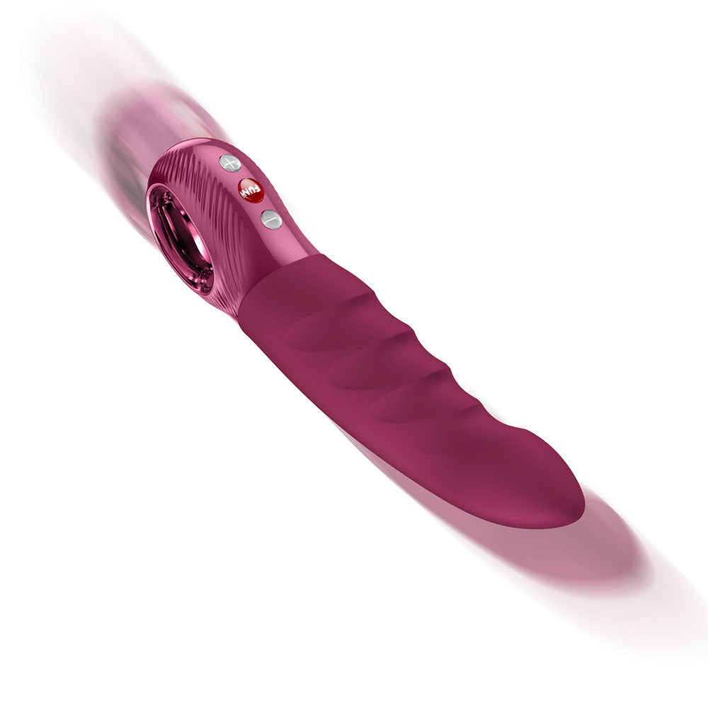 Fun Factory STRONIC DEEP Wine  - Wine  20.8 cm USB-C Rechargeable Vibrator with sensual ribbed texture.