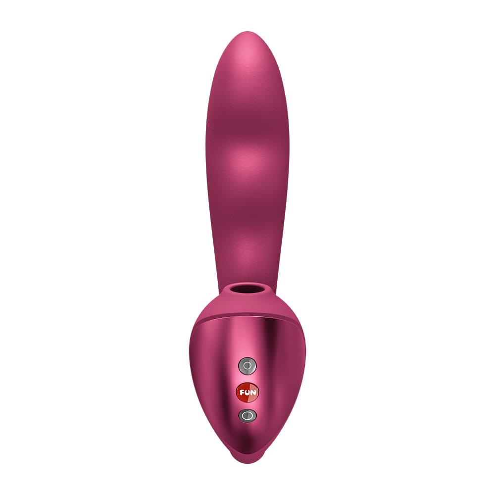 Fun Factory STRONIC PULSE ALLEGRO - Wine  USB-C Rechargeable Thrusting Vibrator with Air Pulse Stimulator