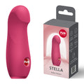 Fun Factory STELLA Raspberry - Raspberry Vibrating Bullet with packaging, designed for intimate essentials for her.