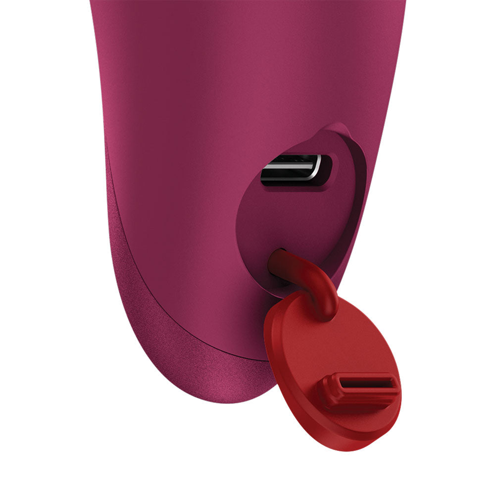 Fun Factory CHARME Wine - Wine USB-C Rechargeable Stimulator charging port detail