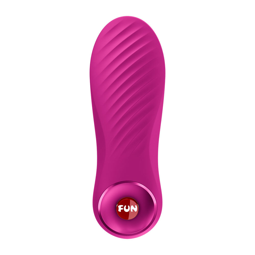Fun Factory BIJOU Magenta - Magenta USB-C Rechargeable Stimulator, a vibrant pink bullet vibrator with textured design.