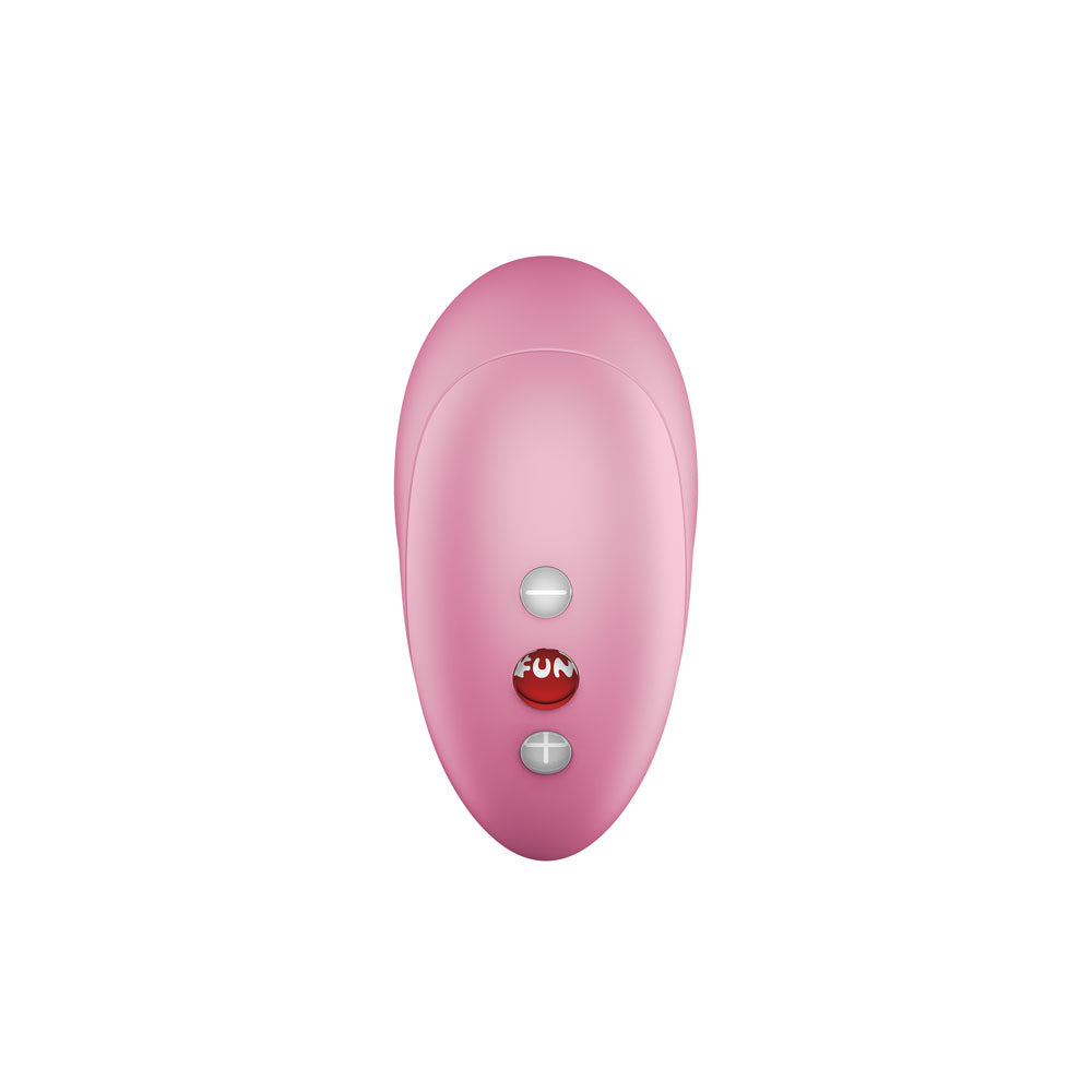 Fun Factory INTENSE Rose - Rose USB Rechargeable Air Pulse Stimulator in pink color with control buttons.