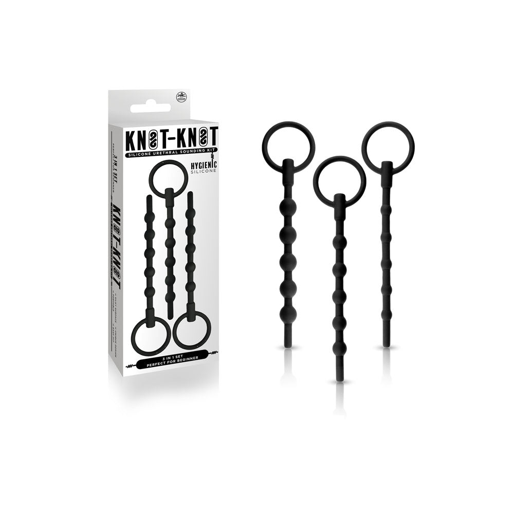 Knot Knot -  Urethral Sounding Kit - 3 Piece Set with hygienic silicone, ideal for beginners in sounding.