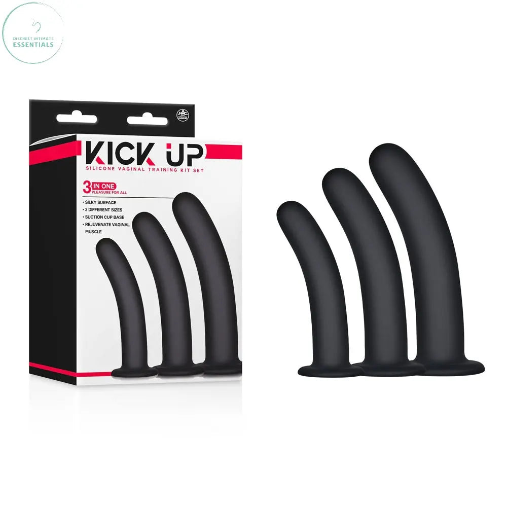 Affordable quality Kick Up Silicone Vaginal Training Kit -  Vaginal Dilators - Set of 3 Sizes  from Excellent Power by Discreet Intimate Essentials with Discreet Delivery 