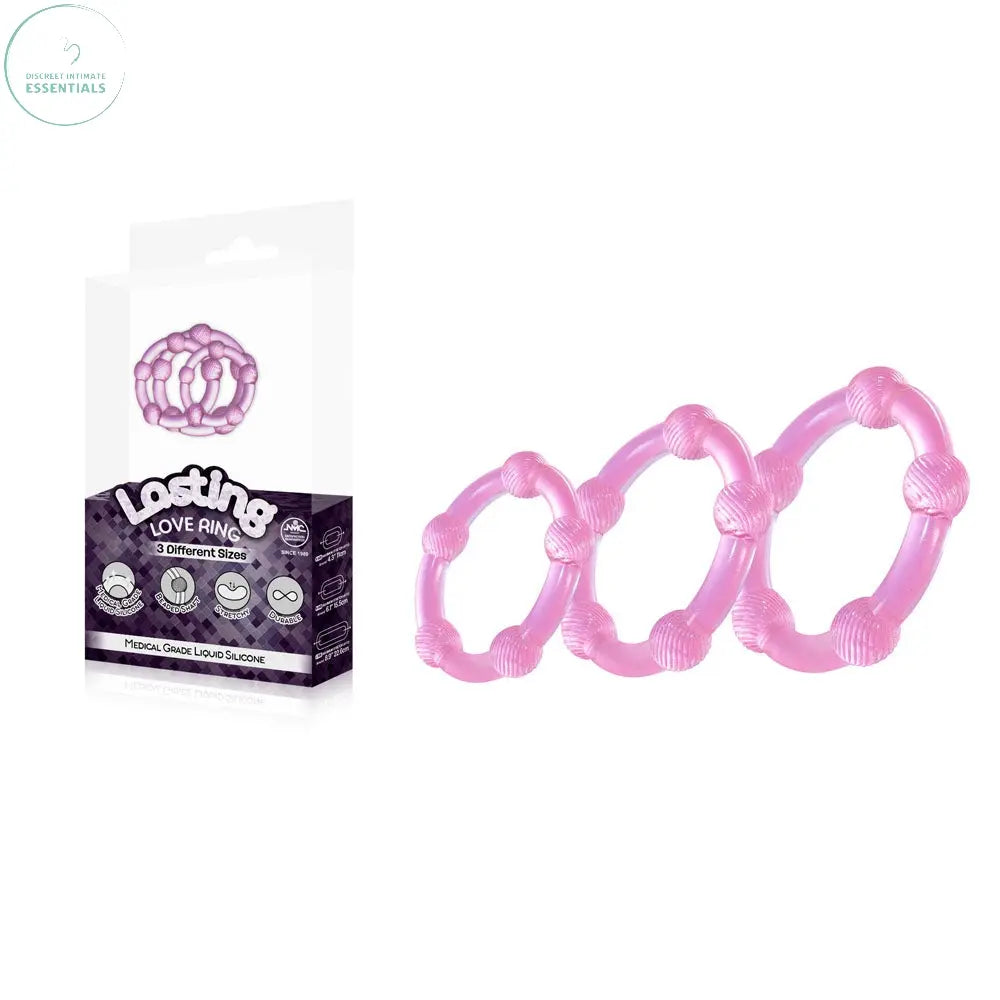 Affordable quality Lasting Love Ring 3 Piece Set -  -  Beaded Cock Rings - Set of 3 Sizes  from Excellent Power by Discreet Intimate Essentials with Discreet Delivery 