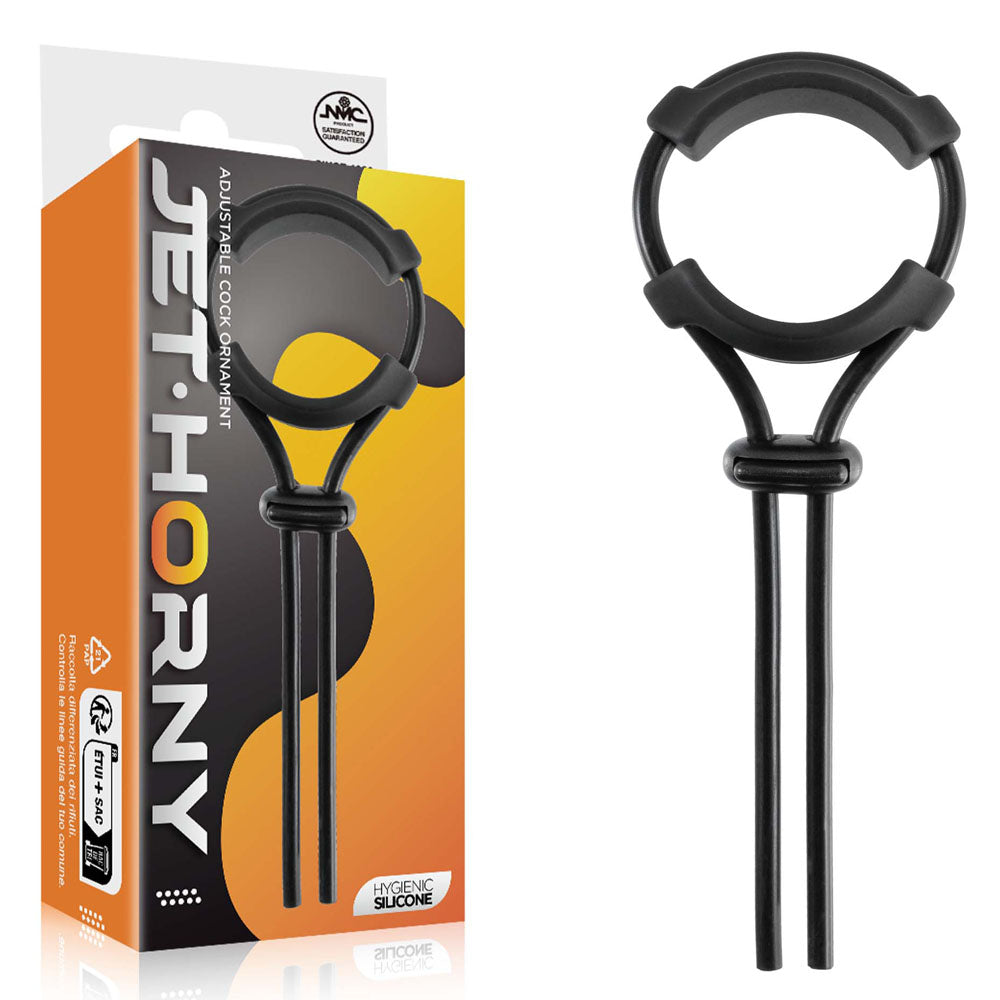 Jet Horny -  Adjustable Cock Lasso Ring with hygienic silicone for comfort and optimal fit.