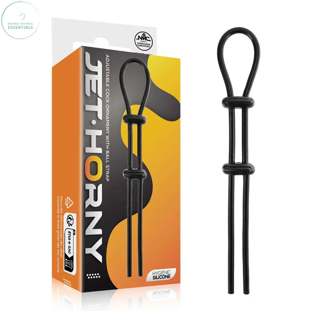 Affordable quality Jet Horny -  Adjustable Cock & Ball Lasso Ring  from Excellent Power by Discreet Intimate Essentials with Discreet Delivery 