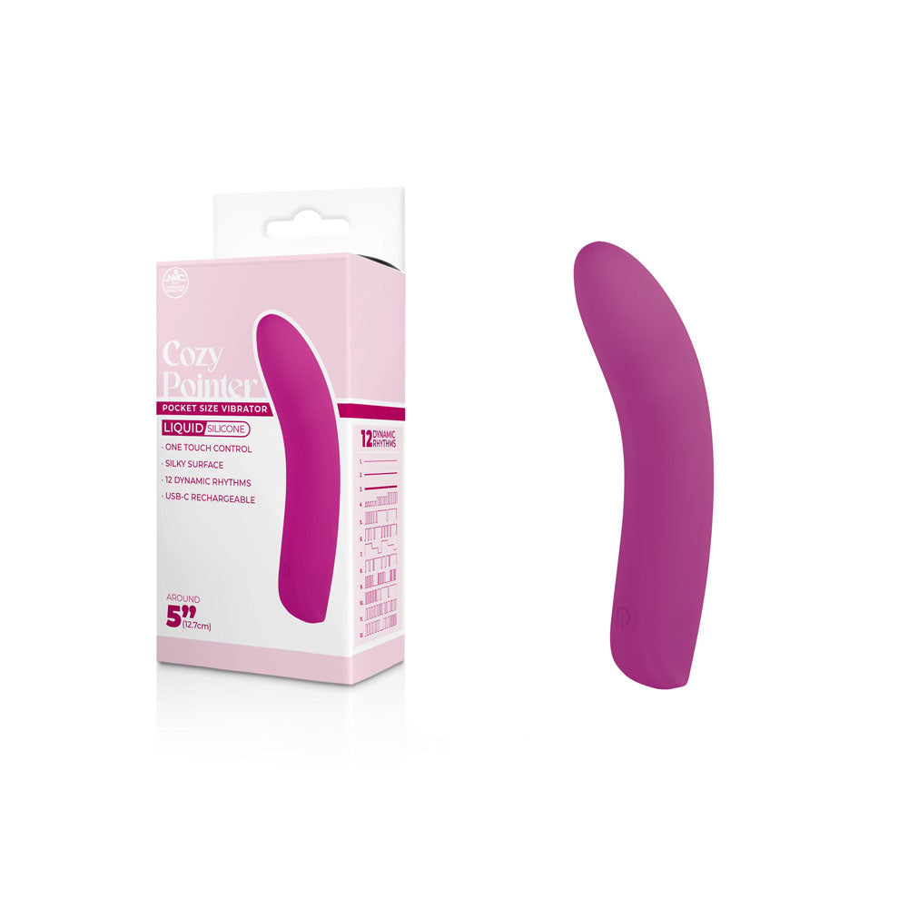 Cozy Pointer -  -  12.7 USB Rechargeable Mini Vibrator with liquid silicone and one touch control.