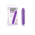 Finger Poke -  -  8.9 cm USB Rechargeable Bullet in purple silicone packaging with 10 vibration rhythms.