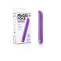 Finger Poke -  -  12.7 cm USB Rechargeable Bullet in purple with packaging showcasing features and 10 dynamic rhythms.