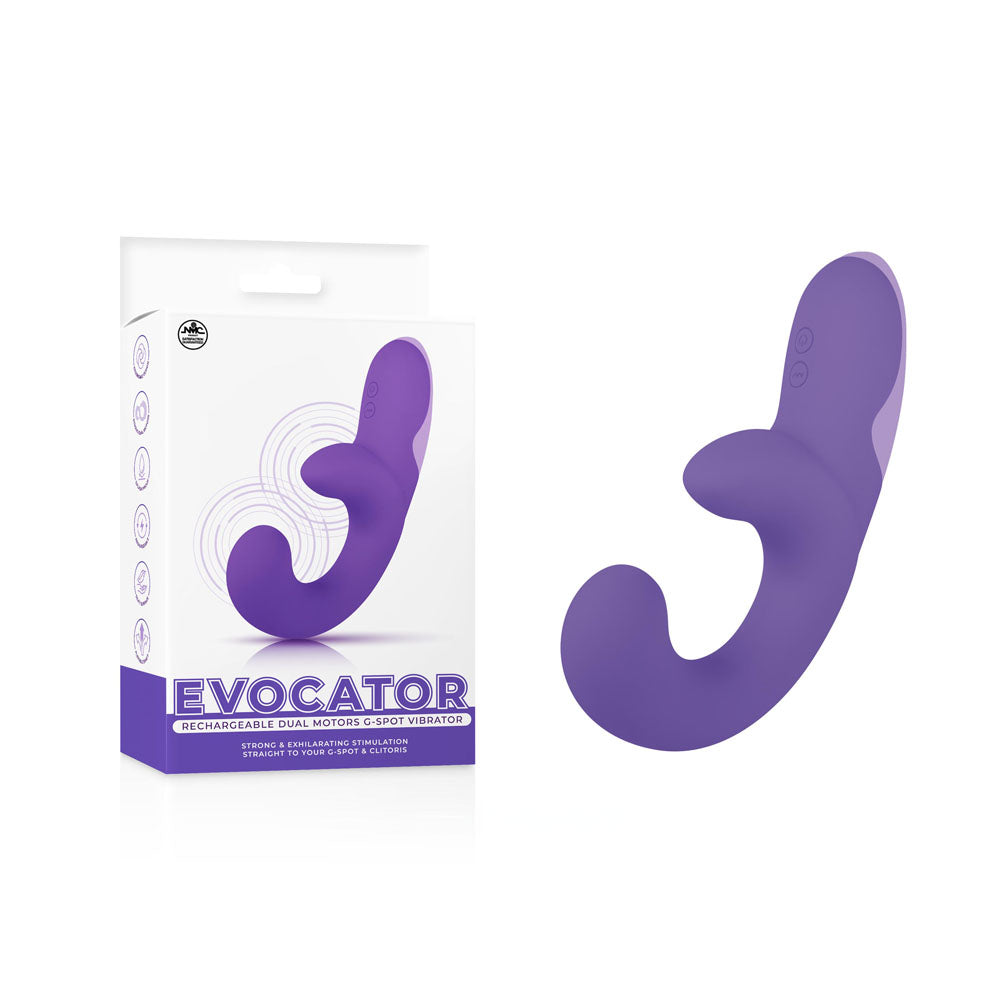 Evocator -  -  USB Rechargeable Dual Motor G-Spot Vibrator with ergonomic design and silky silicone surface.