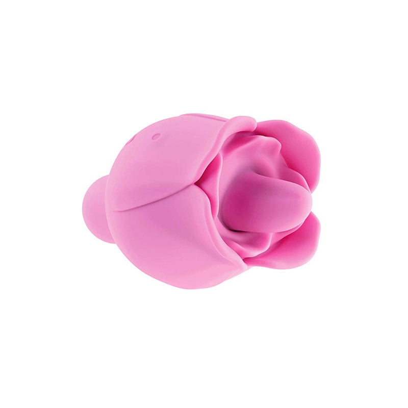 Adam & Eve EVES RAVISHING CLIT FLICKING ROSE - USB Rechargeable Rose Flicking Stimulator in pink silicone.