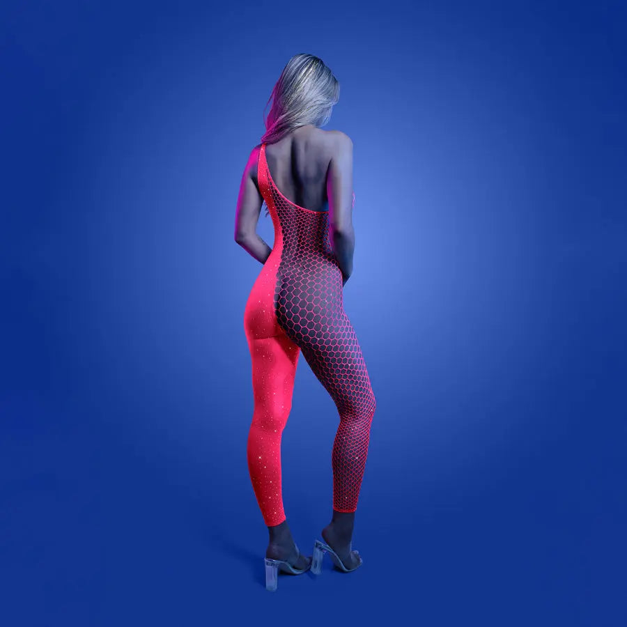 GLOW Hyperdrive Bodystocking - OS - Glow In Dark  - One Size Fantasy Lingerie Discreet Intimate Essentials.