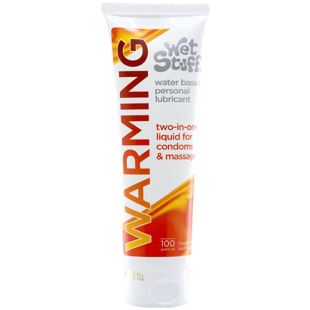 Wet Stuff Warming - 100g Tube - Warming Water Based Lubricant - 100 gram Tube in a squeeze bottle.