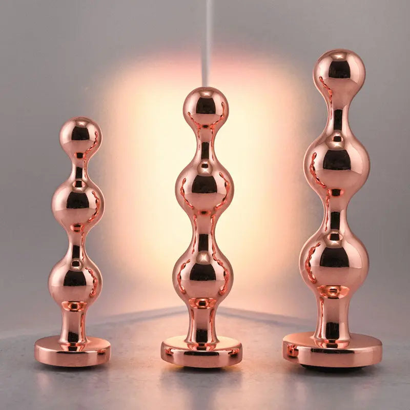 Gender X GOLD DIGGER SET -  Metallic Butt Plugs - Set of 3 Sizes Gender X Discreet Intimate Essentials.