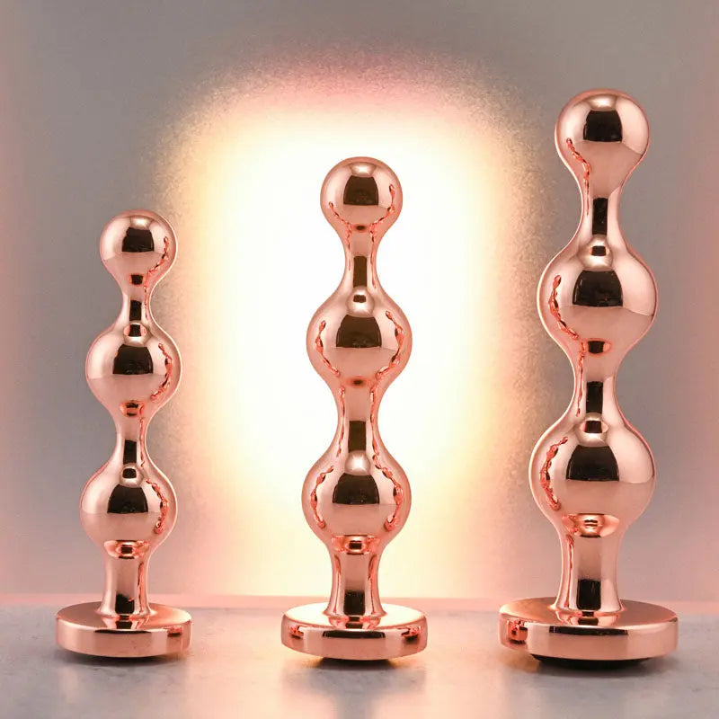 Gender X GOLD DIGGER SET -  Metallic Butt Plugs - Set of 3 Sizes Gender X Discreet Intimate Essentials.
