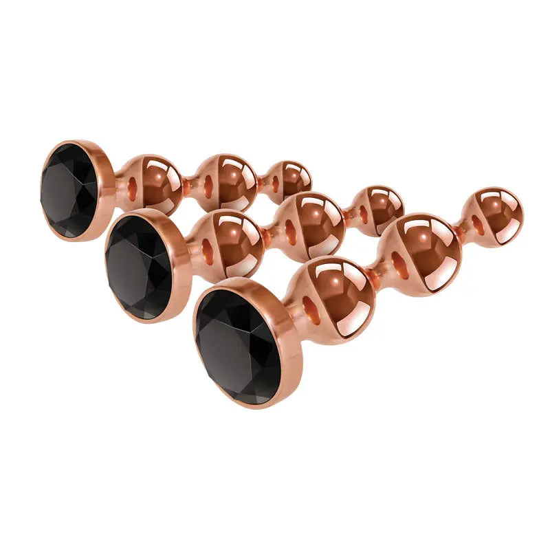 Gender X GOLD DIGGER SET -  Metallic Butt Plugs - Set of 3 Sizes Gender X Discreet Intimate Essentials.
