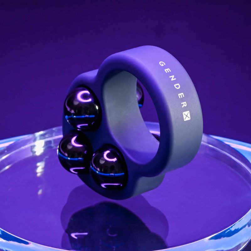 Gender X WORKOUT RING -  Weighted Cock Ring featuring three removable steel balls for enhanced performance.