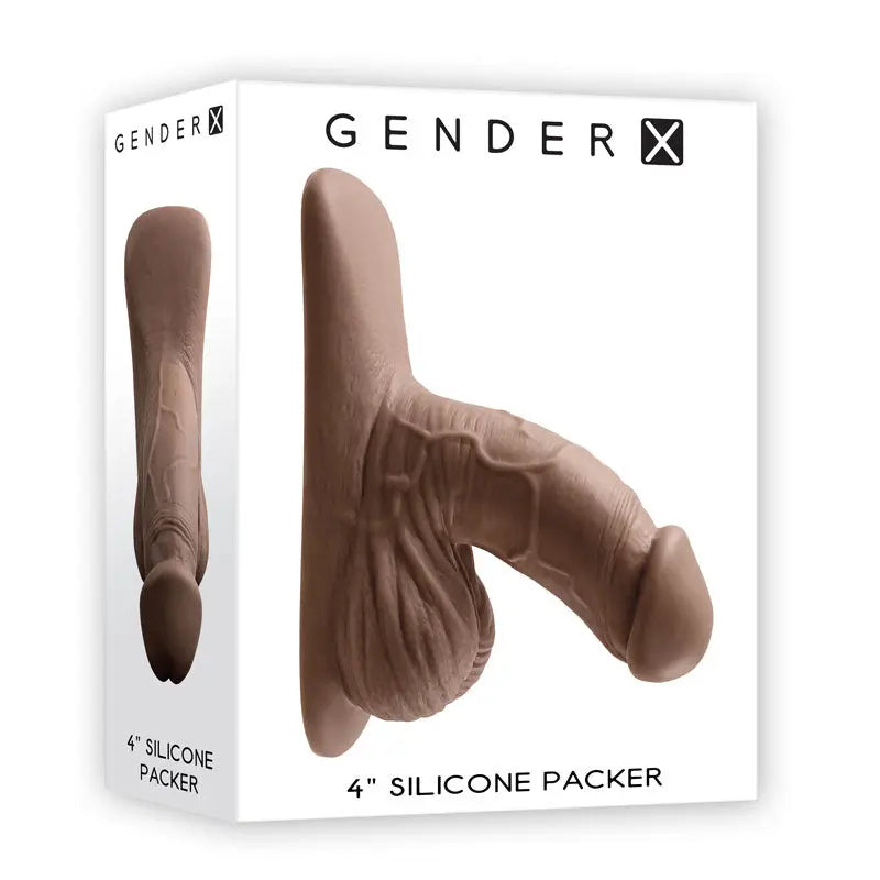 Gender X 4'' SILICONE PACKER DARK -  10 cm Packer Gender X Discreet Intimate Essentials.