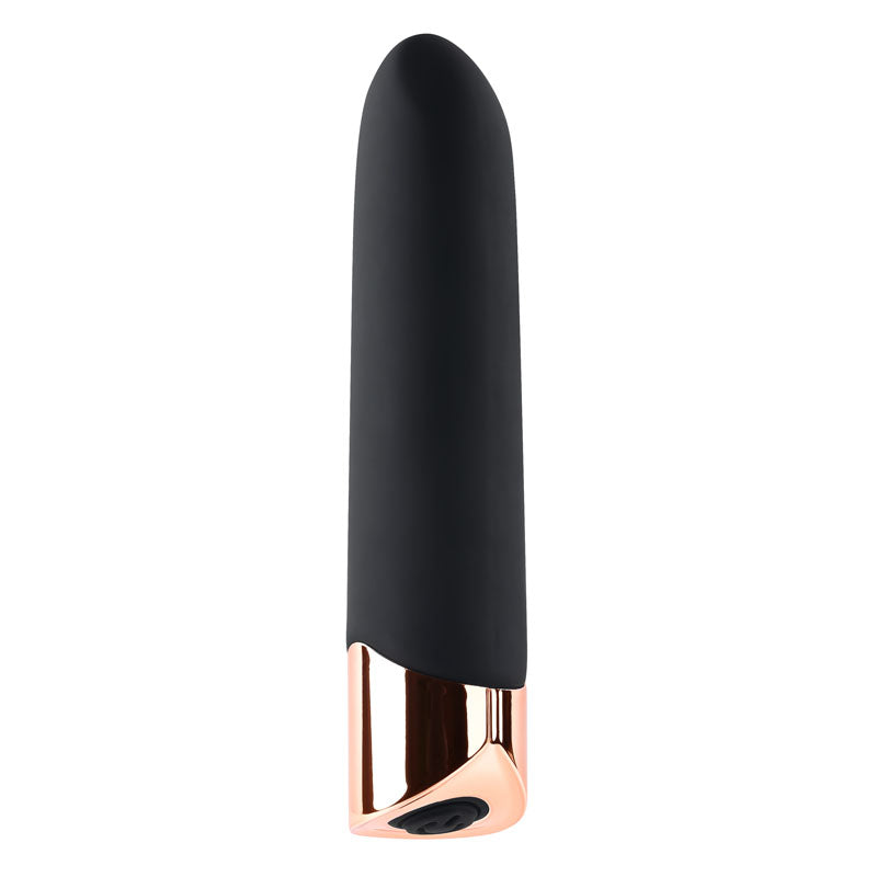 Gender X THE GOLD STANDARD - /Rose Gold 10 cm USB Rechargeable Bullet, sleek rose gold vibrating toy for intimate essentials.