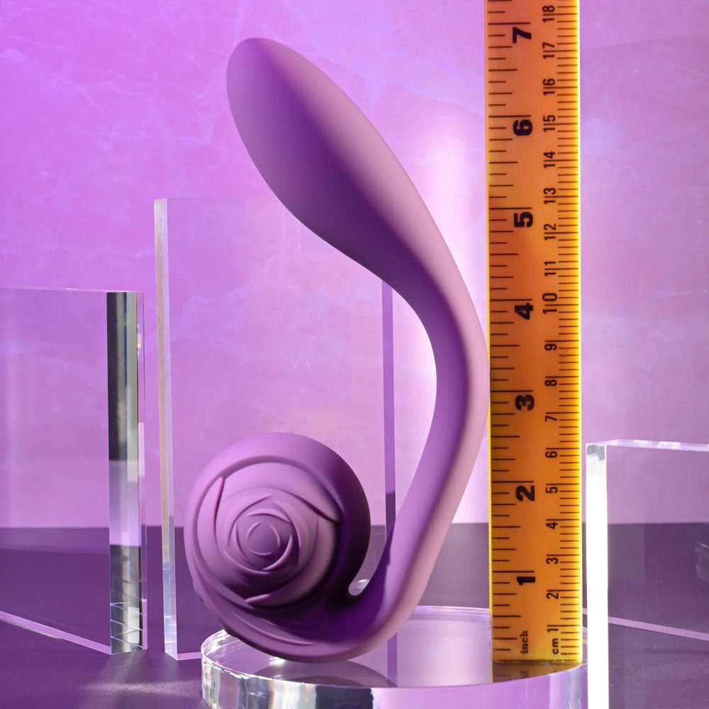 Gender X POSEABLE YOU - USB Rechargeable Poseable Vibrator shown with measurement ruler for size reference.