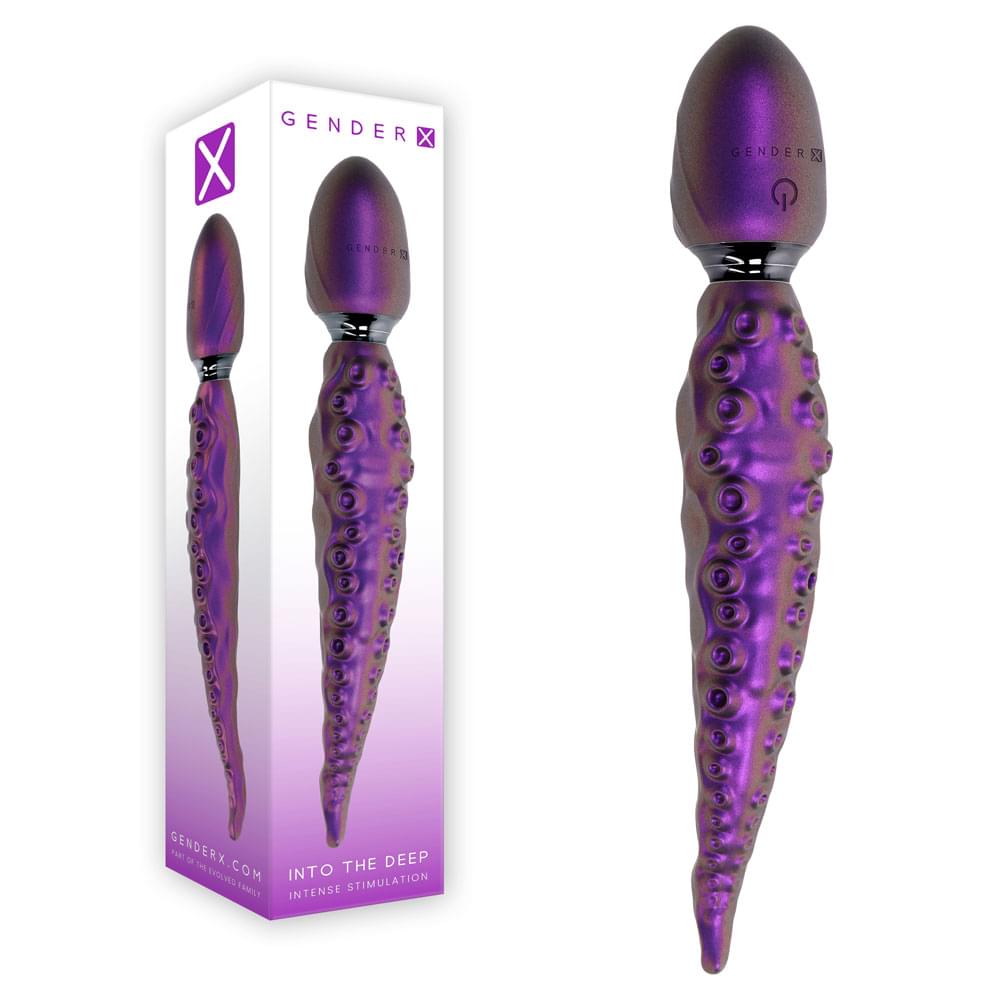 Gender X INTO THE DEEP -  21.7 cm USB Rechargeable Tentacle Fantasy Massage Wand Gender X Discreet Intimate Essentials.
