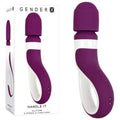 Gender X HANDLE IT - /White USB Rechargeable Massager Wand with 8 speeds and ergonomic design.