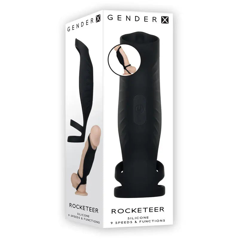 Affordable quality Gender X ROCKETEER -  USB Rechargeable Vibrating Penis Sleeve  from Gender X by Discreet Intimate Essentials with Discreet Delivery 