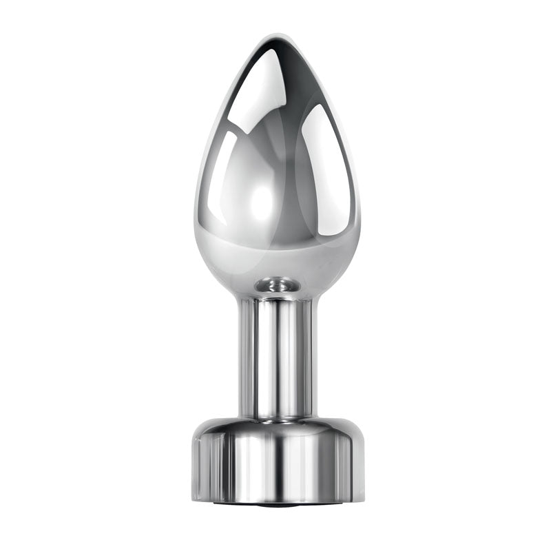 Gender X ROCKIN' METAL PLUG - Metallic 9.3 cm USB Rechargeable Butt Plug showcasing a sleek design for customized pleasure.