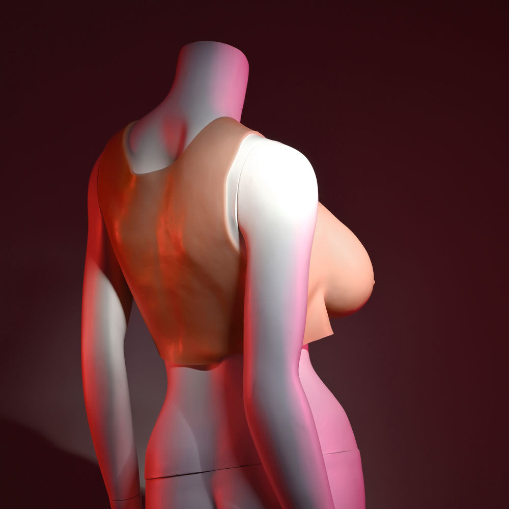 Gender X UNDERGARMENTS - PLATE D-CUP - Light - Wearable Breasts - D-Cup Size displayed on a mannequin.