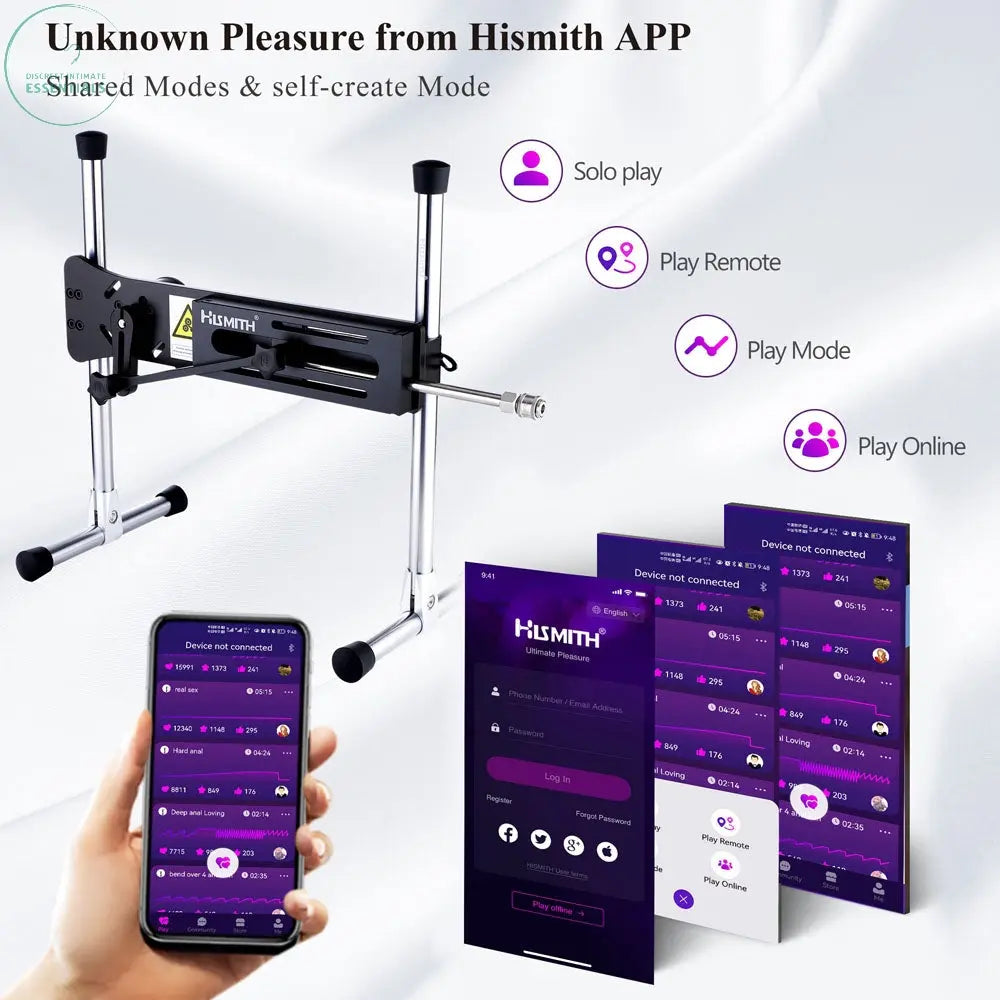 Hismith Premium 3.0 Sex Machine -  -  Mains Powered Sex Machine with App Control and Remote Hismith