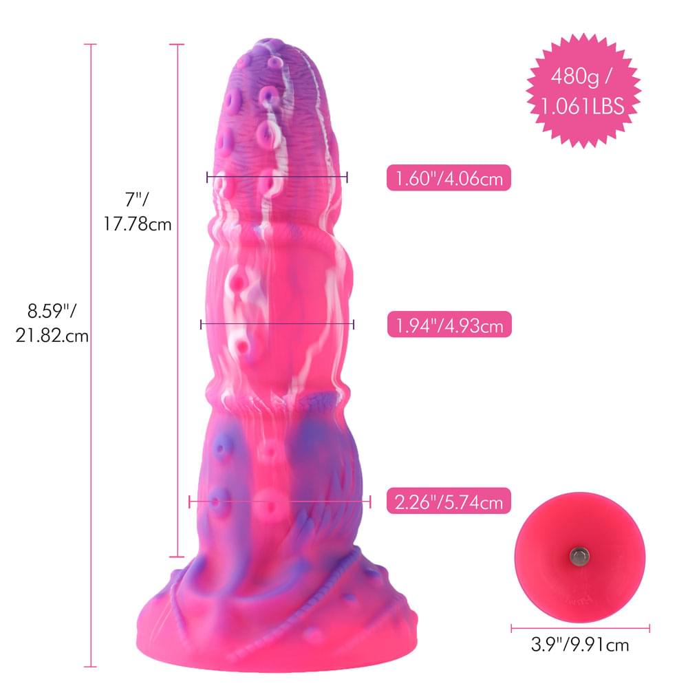 HiSmith Fantasy Tentacle Dildo with Kliclok -  21.8 cm Fantasy Dildo with Kliclok Machine Attachment