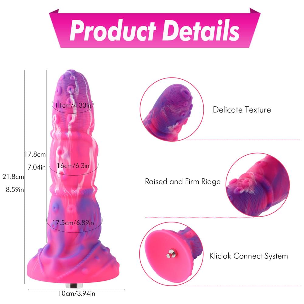 HiSmith Fantasy Tentacle Dildo with Kliclok -  21.8 cm Fantasy Dildo with Kliclok Machine Attachment