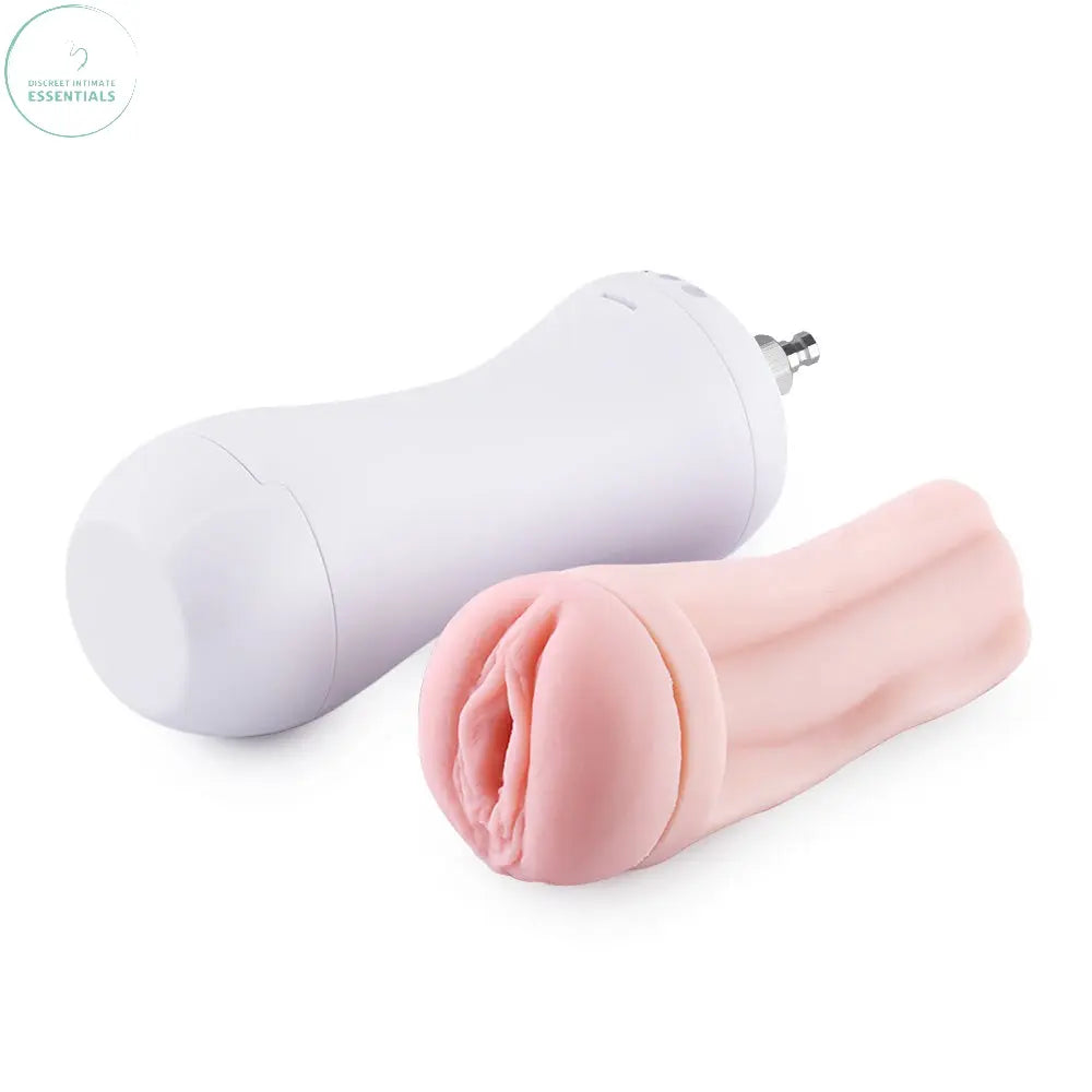 Hismith Vibrating Vagina Stroker Machine Attachment - USB Rechargeable Vibrating Vagina Stroker for Hismith Sex Machines Hismith