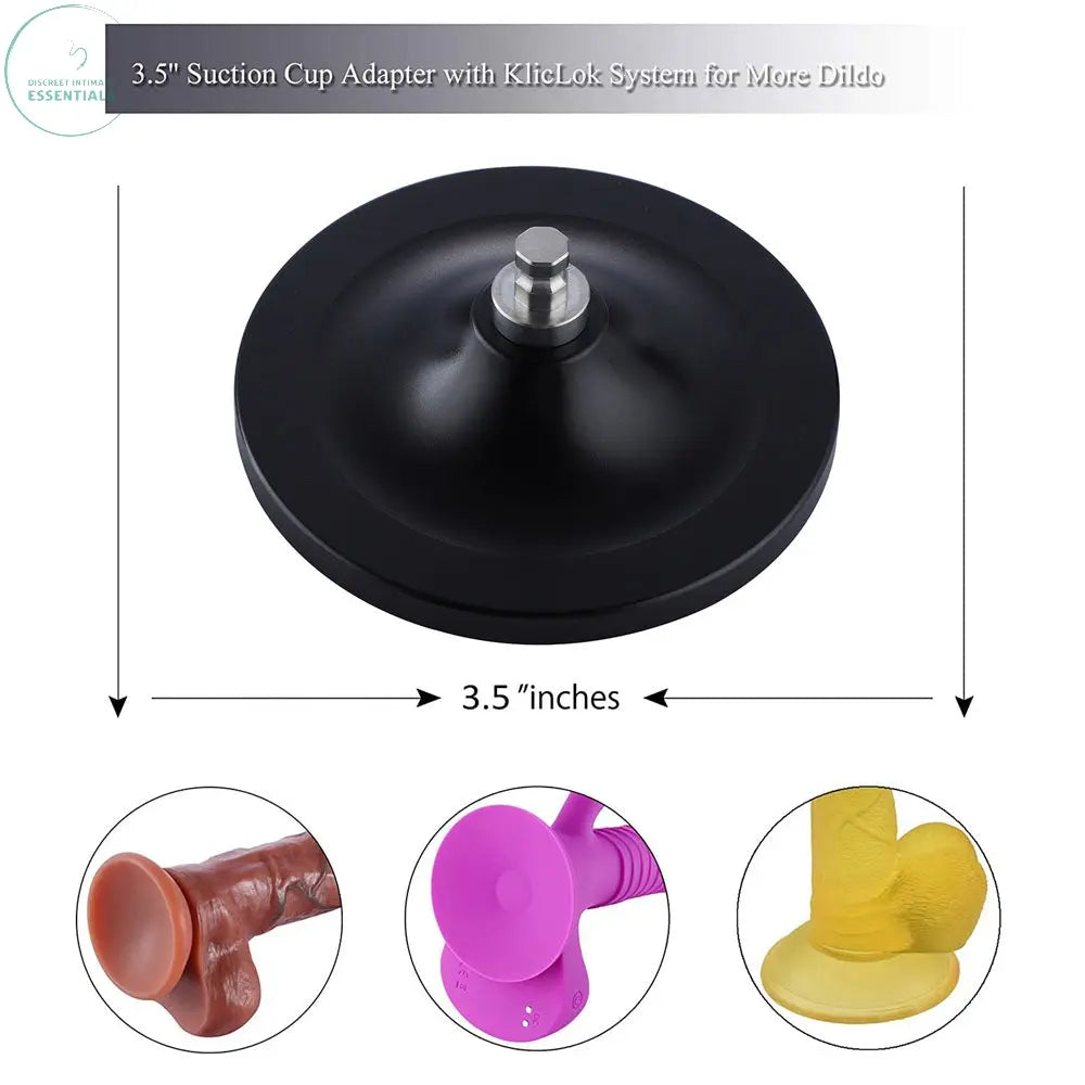 Hismith 3.5 Inch Suction Cup Dildo Adapter - Universal Dildo with Suction Base KlicLok Adapter for Hismith Sex Machines Hismith