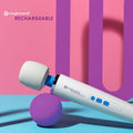 Magic Wand Rechargeable - Rechargeable Massage Wand on a colorful background, showcasing its sleek design and features.
