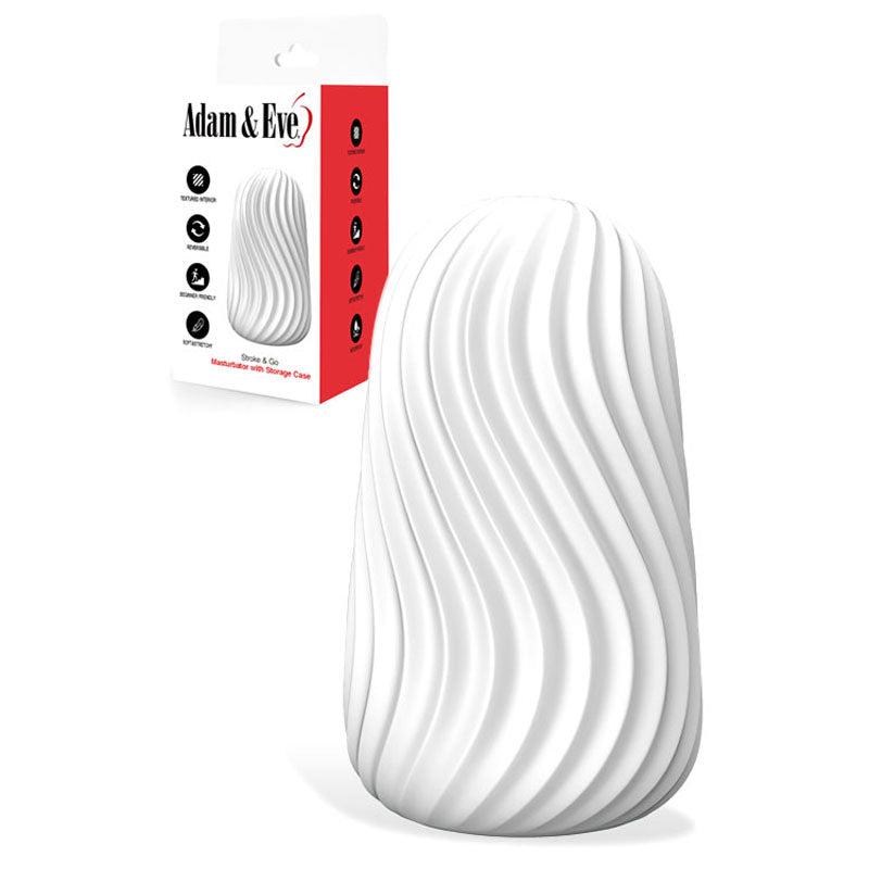 Adam & Eve Stroke & Go -  Stroker Sleeve with Storage Case
