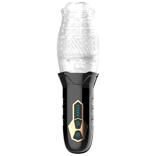 Adam & Eve Adam's Gawk Gawk - USB Rechargeable Rotating Masturbator with textured interior for powerful stimulation.