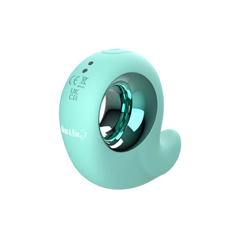 Adam & Eve CURVY CUTIE PLEASURE COMBO - Teal USB Rechargeable Tapping Stimulator, a unique clitoral vibrator.
