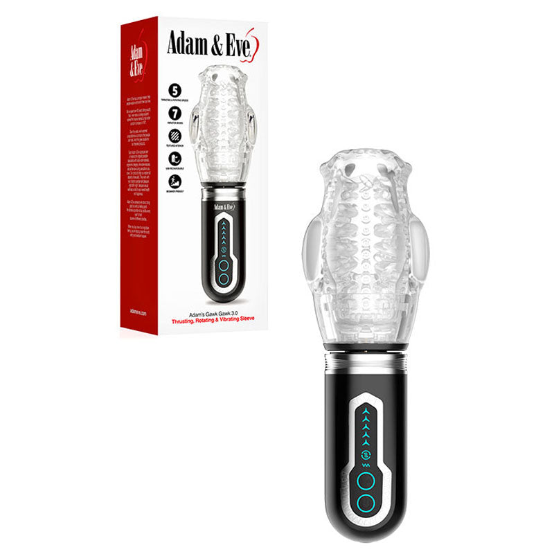 Adam & Eve 亞當的 Gawk Gawk 3.0 - USB 充電式活塞、旋轉、震動自慰器