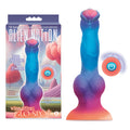 Alien Nation Glo-Spot glow in the dark vibrating dong product packaging and design overview.