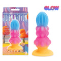 Alien Nation - Sprite Jr. - Glow in Dark 10.8 cm Fantasy Anal Plug featuring vibrant colors and silicone material.